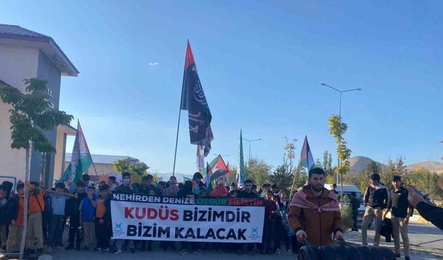 Ağrı’da Gazze ve Aksa Tufanı’na destek yürüyüşü düzenlendi