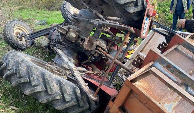Balıkesir’de traktör devrildi: 1 yaralı