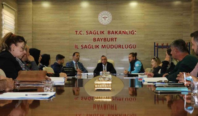 Bayburt Afet Sağlık Grubu saha tatbikatı öncesi bilgilendirildi