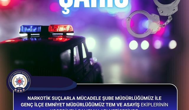 Bingöl’de hakkında 15 yıl kesinleşmiş hapis cezası bulunan zanlı tutuklandı