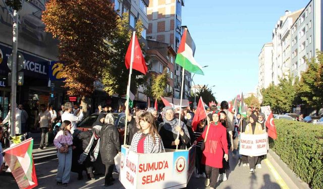 Çorum’da yüzlerce kişi Gazze için tek yürek oldu