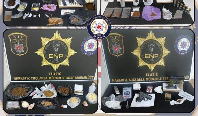 Elazığ’da uyuşturucuya geçit yok: 16 tutuklama