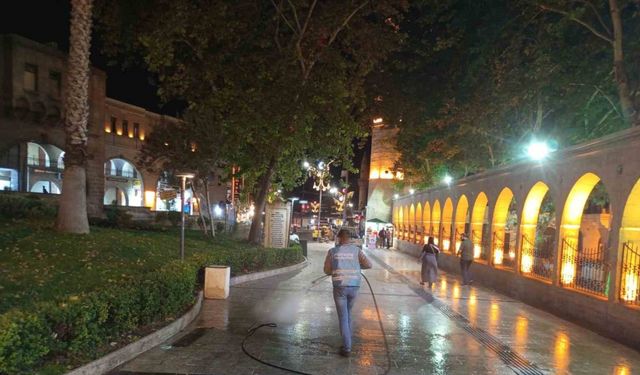 Eyyübiye Belediyesi kirlenen sokakları yıkadı