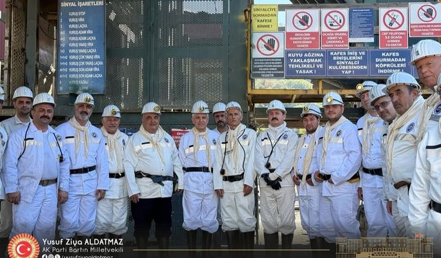 Huzurevinde kalan emekli madenciler yıllar sonra yeniden maden ocağına indi