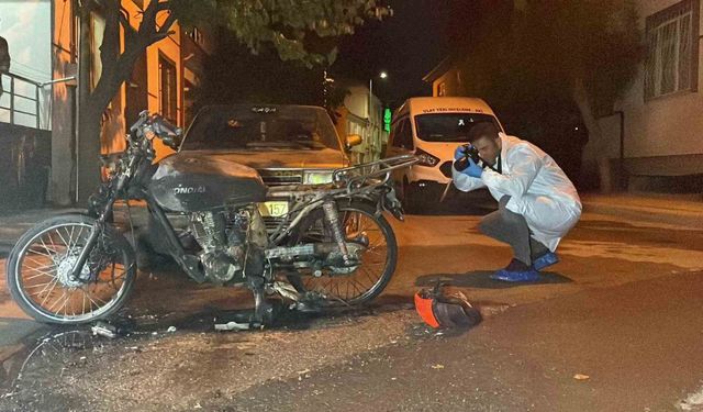 Karaman’da bir kişi iddia üzerine motosikletini yaktı