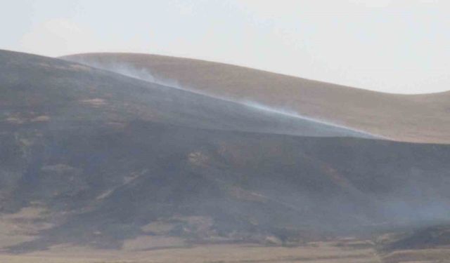 Kars’ta anız yangını