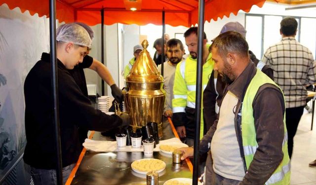 Kütahya OSB personellerine sahlep ikramı