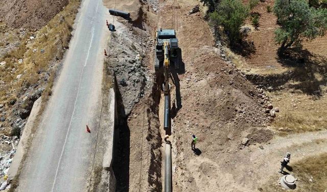 Mardin’de Koyunlu ana isale hattında ilk su verildi