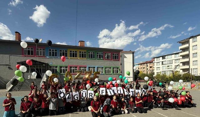 Muş’ta öğrencilerden Filistin’e destek için anlamlı etkinlik