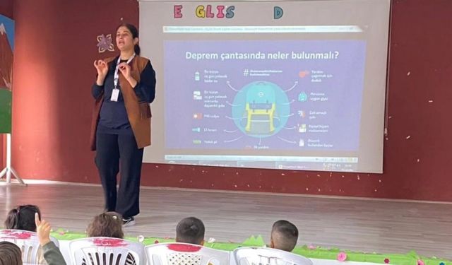 Öğrenciler afetler ve 112 Acil Çağrı Merkezi hakkında bilgilendirildi