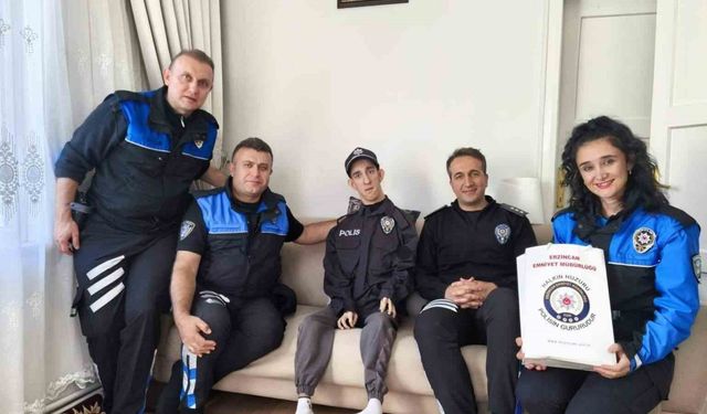 Samet’in polis üniforması giyme hayali gerçek oldu