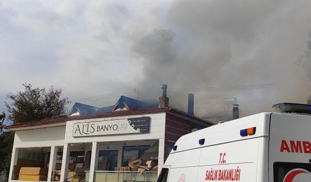 Samsun’da mobilya dükkanında yangın