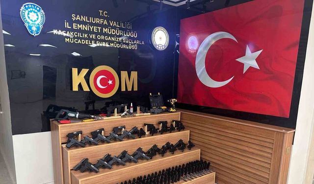 Şanlıurfa’da 37 tabanca ve çok sayıda silah parçası ele geçirildi