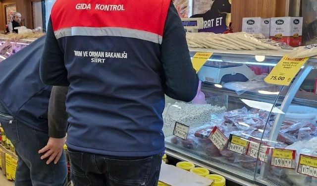 Siirt’te gıda denetiminde 24 işletmeye 3,5 milyon lira ceza