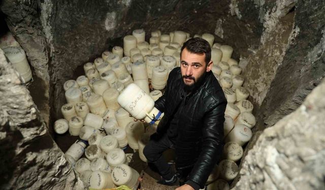 Sivas’ta 2 bin yıllık ’peynir oteli’ yüzlerce bidon barındırıyor