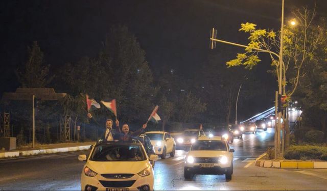 Tunceli’de Filistin’e destek konvoyu