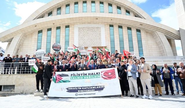 Uşak Üniversitesinde Gazze ve Filistin için dualar okundu