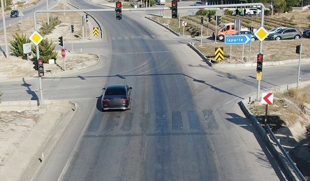 Burdur’da dron destekli trafik denetimi