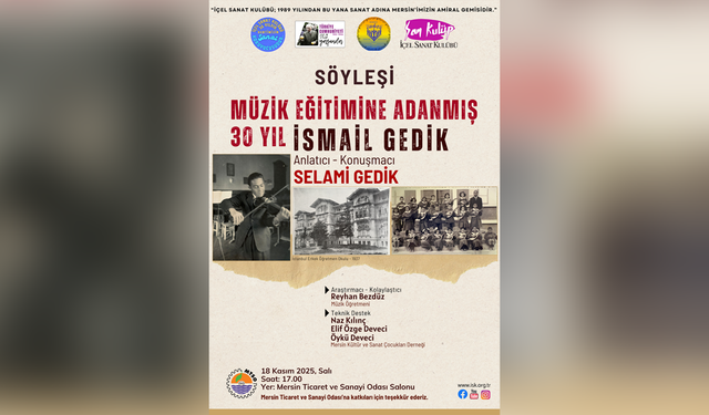 İSK’ten Mersin’de “Müzik Eğitimine Adanmış 30 Yıl” Söyleşisi