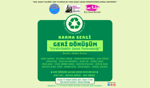 Mersin’de “Geri Dönüşüm Karma Sergisi” ile Sürdürülebilir Sanat Dönemi