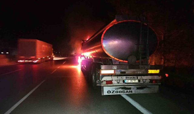 Seyir halindeki tankerde yangın çıktı alevler ormana sıçradı