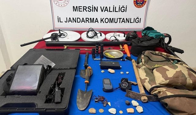 Çamlıyayla’da Kaçak Kazıya Jandarma Baskını