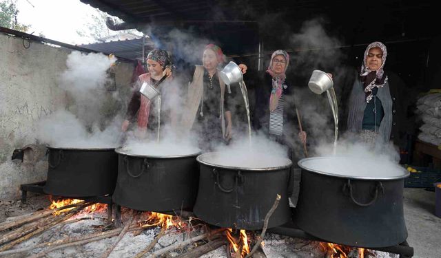 Dalında 5 TL olan turunç, kadınların elinde kara kazanda değer kazandı