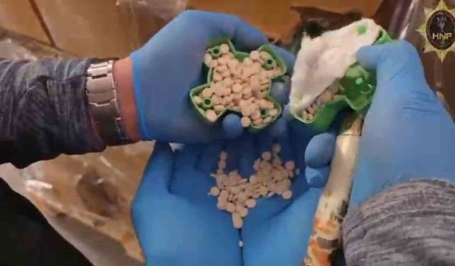 Plastik pervaneler içerisinde 107 kilogram ağılığında 642 bin uyuşturucu hap ele geçirildi