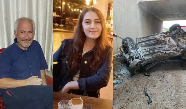 Araç otoyol köprüsünden düştü: 2 ölü, 3 yaralı