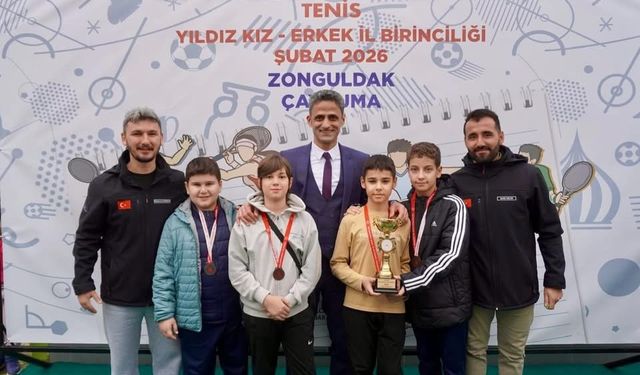 Okul sporları tenis müsabakaları Çaycuma'da tamamlandı