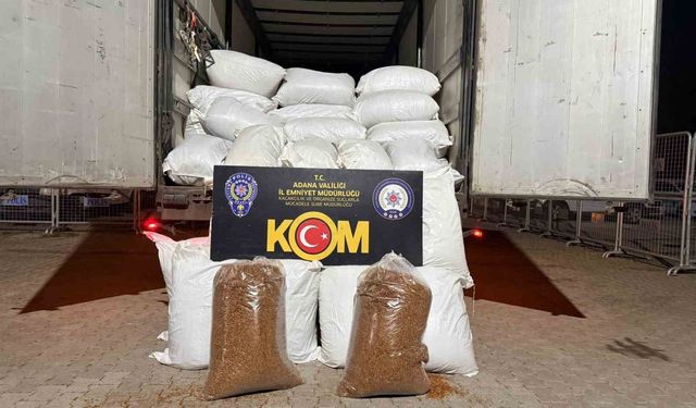 Adana'da 3 ton kaçak tütün ele geçirildi