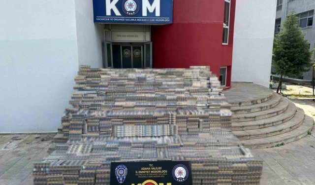 Adana'da 127 bin paket kaçak sigara ele geçirildi