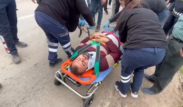 Isparta'da elma yüklü çekici kanala devrildi: 1 yaralı