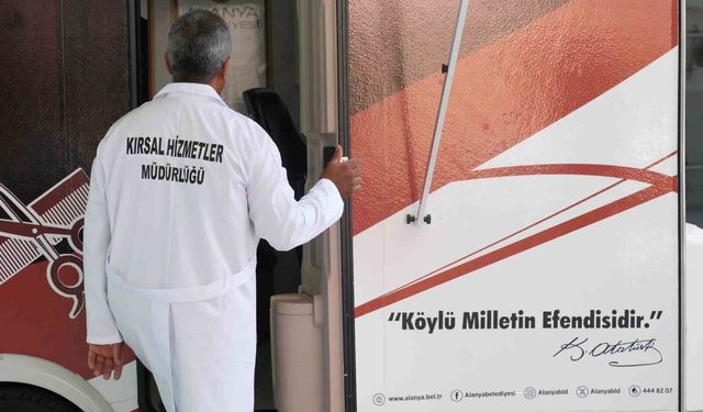 Alanya Belediyesi mobil kuaför aracı hizmete başladı