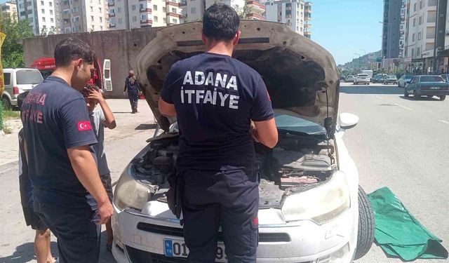 Araçların motoruna giren kedi, itfaiyeyi seferber etti