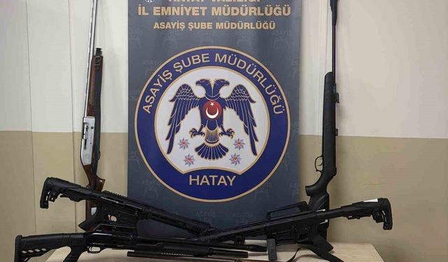 Hatay'da ruhsatsız silah operasyonu: 14 şüpheli yakalandı