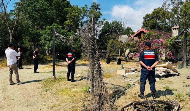 Kemer'de kaçak bungalov yapılar yıkıldı