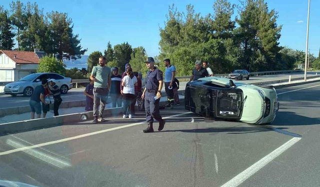 Burdur'da elektrikli araç devrildi: 1 yaralı