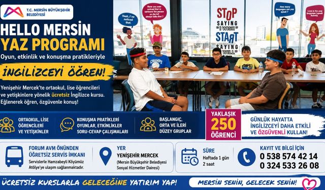 Mersin’de Ücretsiz 'Hello Mersin' ile İngilizce Fırsatı