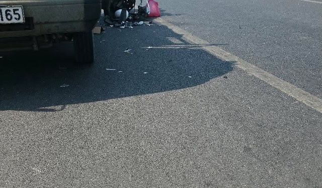 Alanya'da motosiklet park halindeki araca çarptı: 1 yaralı
