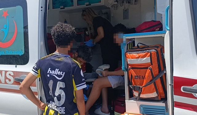 Küçük çocukların motosiklet gezintisi hastanede son buldu