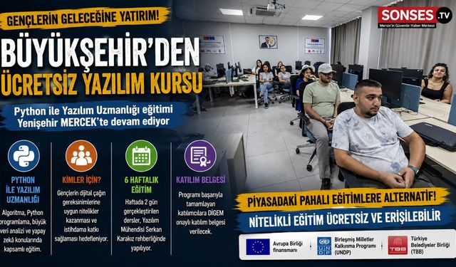 Mersin'de Gençlere Ücretsiz Python ve Yazılım Eğitimi