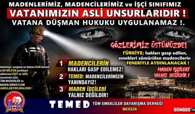 Mersin TEMED’den Ankara’da direnen maden işçilerine destek