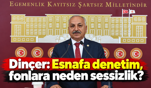 Dinçer: Esnafa denetim, fonlara neden sessizlik?