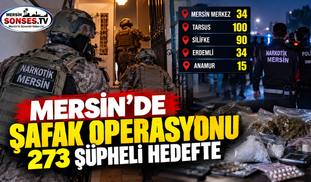 Mersin'de operasyon: 273 şüpheli hedefte