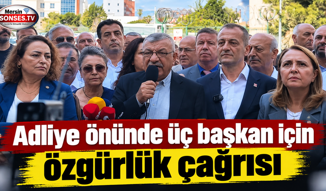 Adliye önünde üç başkan için serbest bırakılma çağrısı