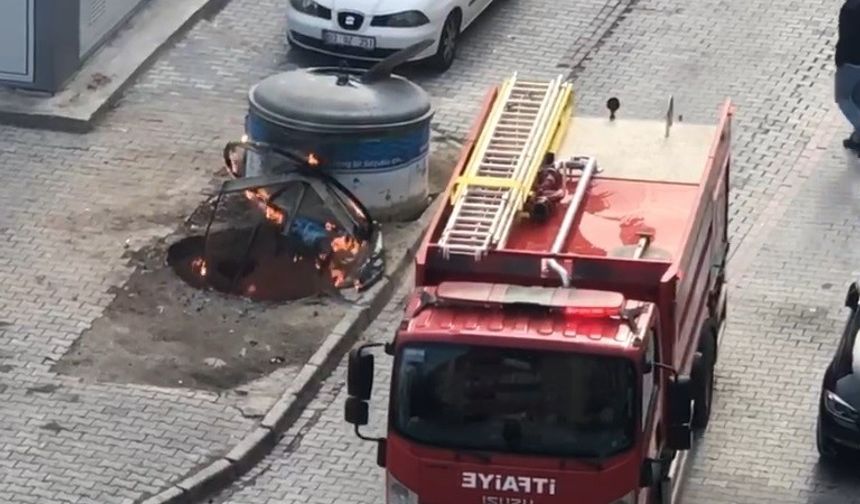 Konya’da çöp konteynerinde yangın