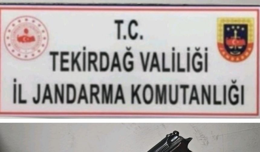 Tekirdağ’da jandarma ekiplerinden silah operasyonu