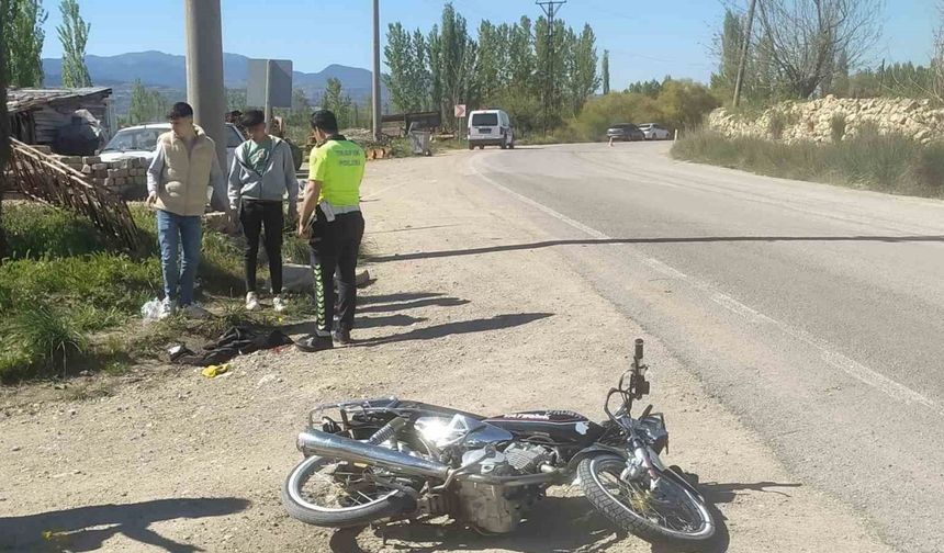 Hisarcık’ta motosiklet kazası: 1 yaralı