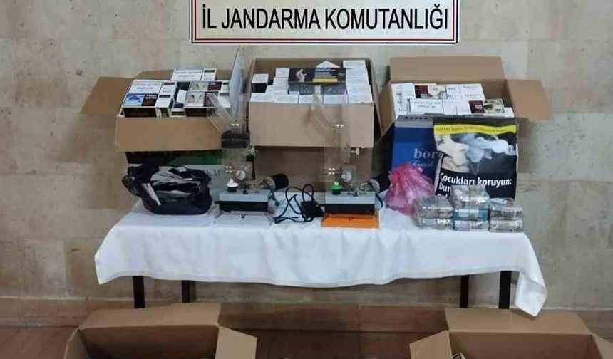 Jandarma ekipleri 11 bin makaron ele geçirdi